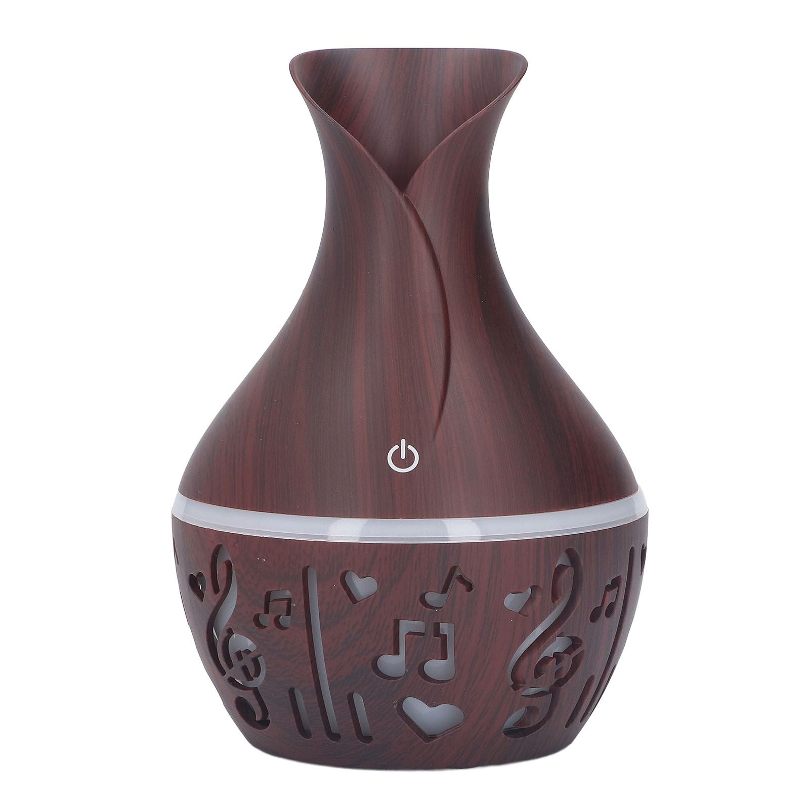 Aromatherapy Diffuser 300ml USB Powered Wood Grain Ultra Quiet LED Night Light Desk Humidifier for Home Office Hotel