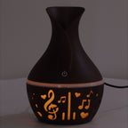 Aromatherapy Diffuser 300ml USB Powered Wood Grain Ultra Quiet LED Night Light Desk Humidifier for Home Office Hotel
