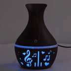 Aromatherapy Diffuser 300ml USB Powered Wood Grain Ultra Quiet LED Night Light Desk Humidifier for Home Office Hotel