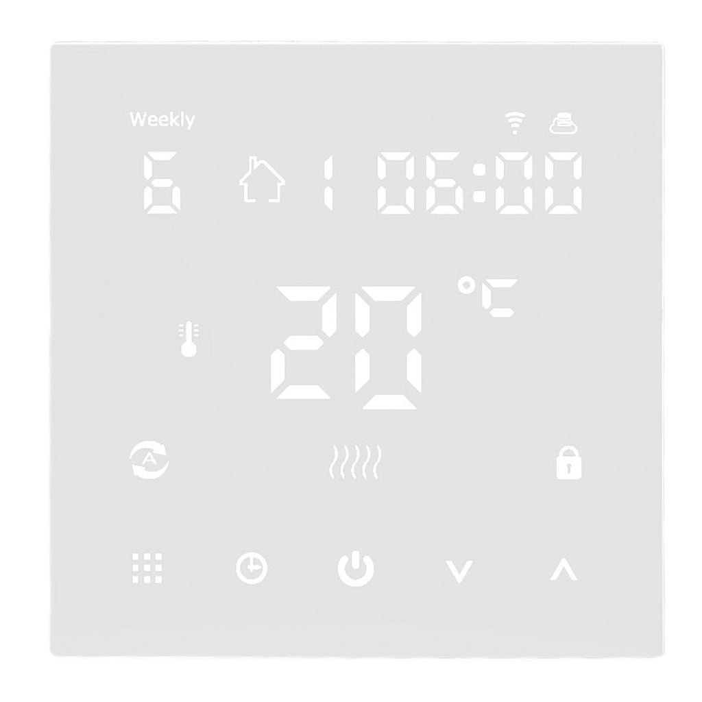 WiFi Thermostat Digital Touch Screen APP Voice Control Smart Thermostat with Auto Calibration for Floor Heating 90‑240V