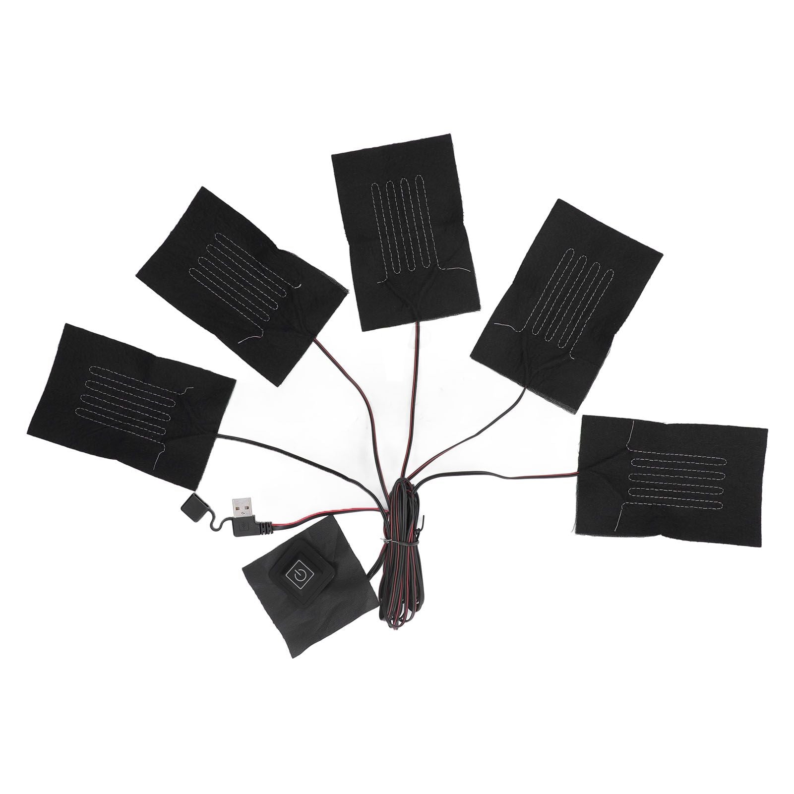 5 in 1 Electric Vest Cloth Heat Pad 3 Gears Temperature Adjustable USB Heating Pad Waterproof Composite Fiber Heater Pad