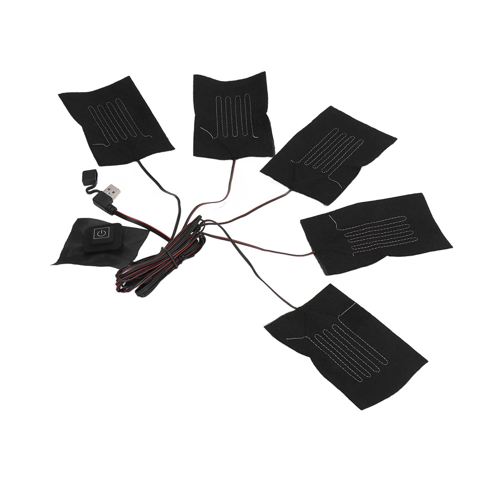 5 in 1 Electric Vest Cloth Heat Pad 3 Gears Temperature Adjustable USB Heating Pad Waterproof Composite Fiber Heater Pad