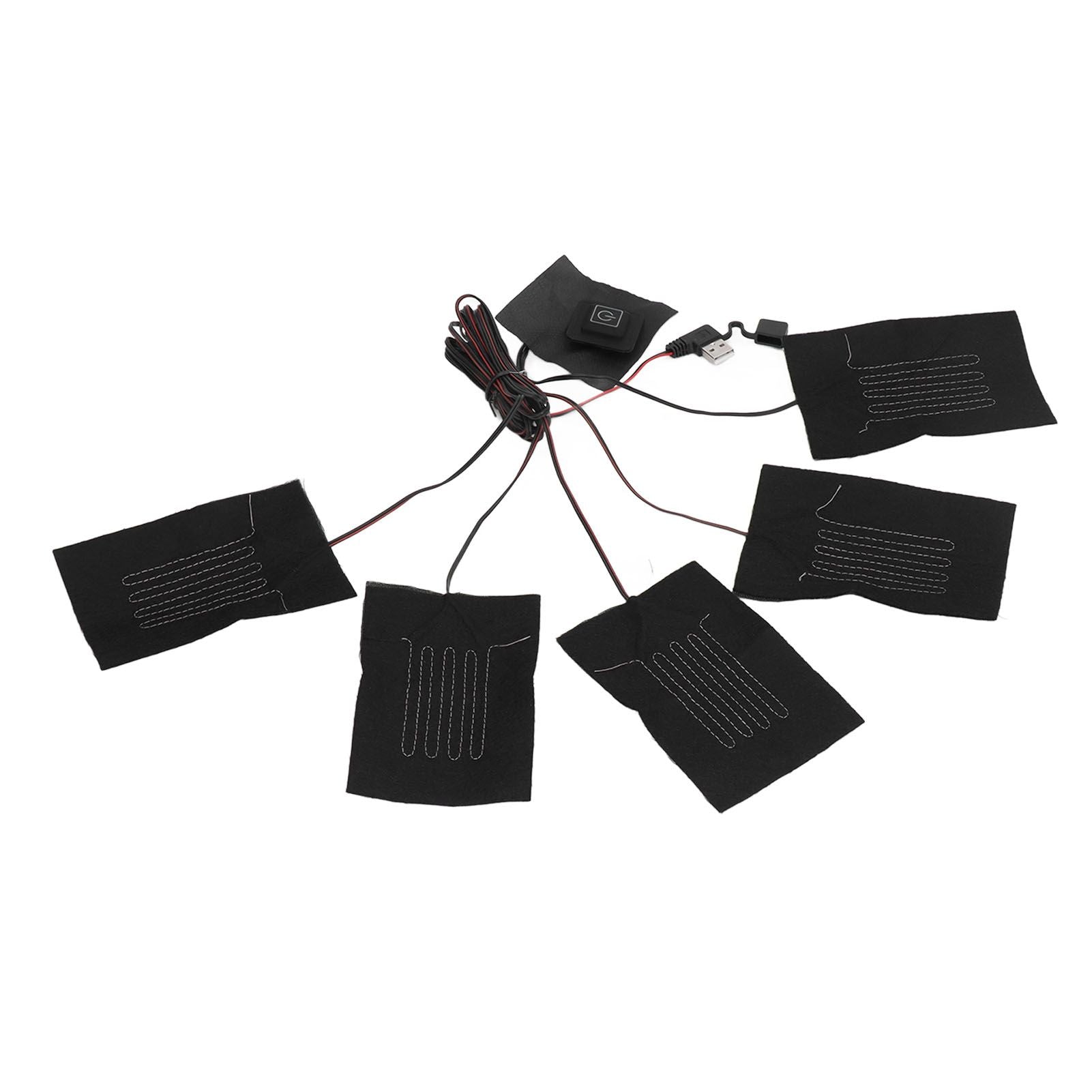 5 in 1 Electric Vest Cloth Heat Pad 3 Gears Temperature Adjustable USB Heating Pad Waterproof Composite Fiber Heater Pad