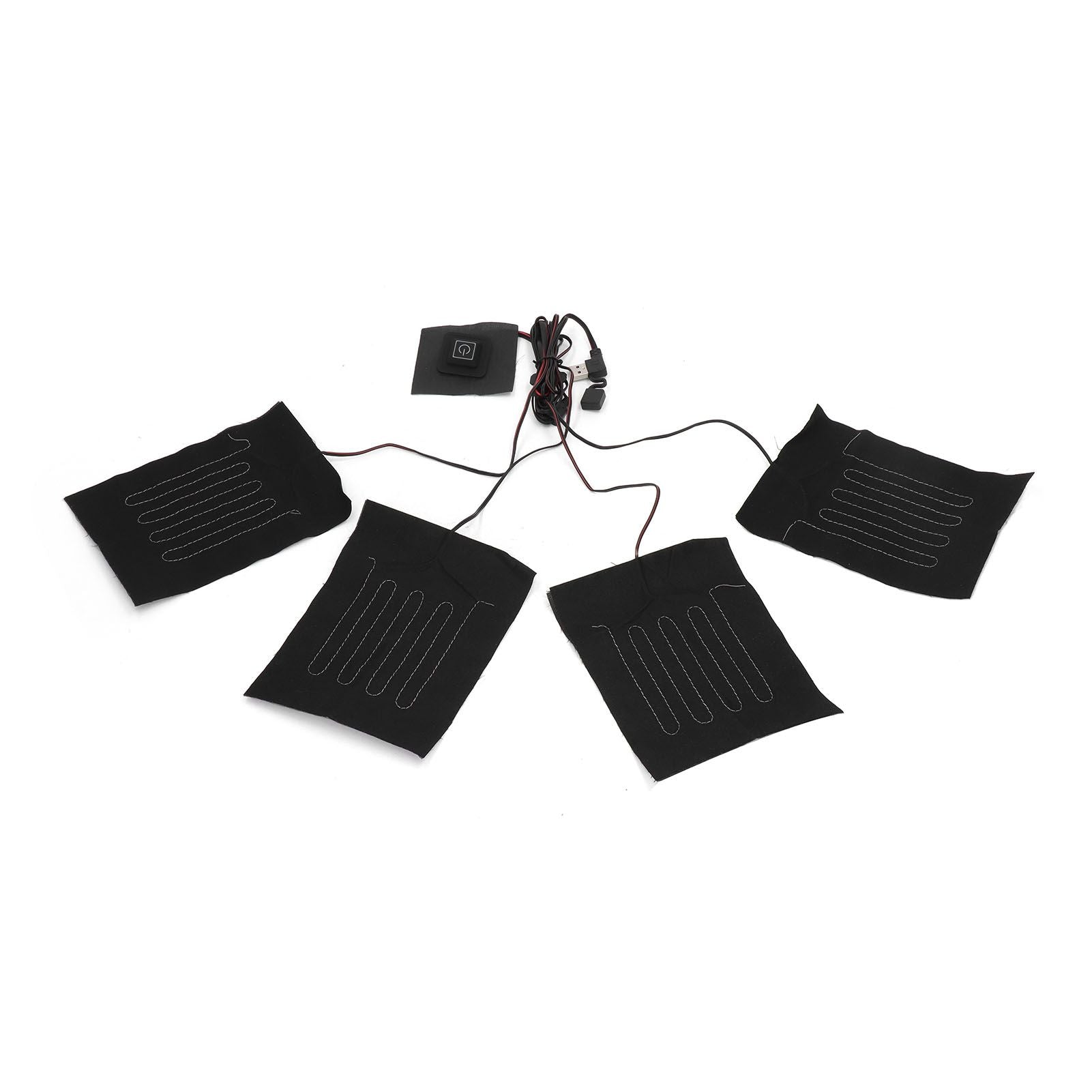 Heating Cloth Heater Waterproof 3 Gears Composite Fiber with Four Pieces USB Powered Clothes Heating Pad for Winter