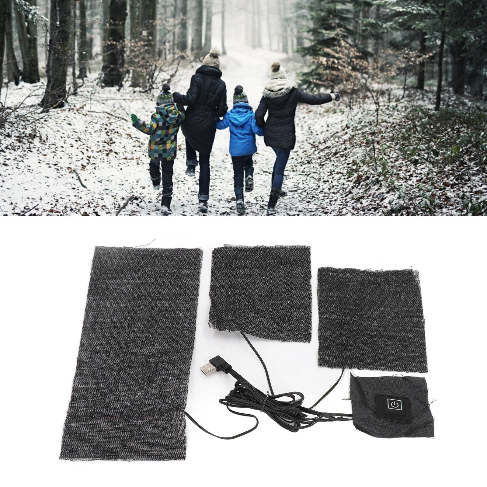 3 In 1 Clothes Heater Pad USB 3 Temperature Settings Electric Cloth Heating Sheet Soft Washable Cloth Warmer Pad for Winter