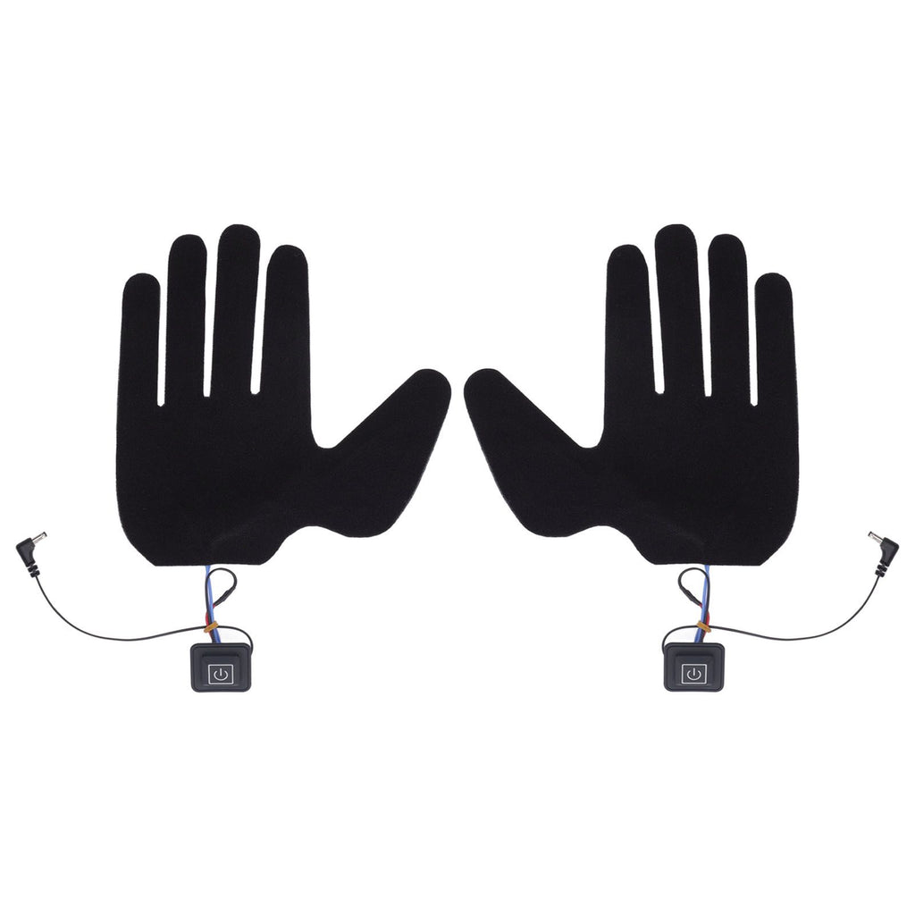 2Pcs Electric Heating Gloves Pads 5 Finger Glove Heating Sheet with 3 Adjuatable Gears for Skiing Cycling