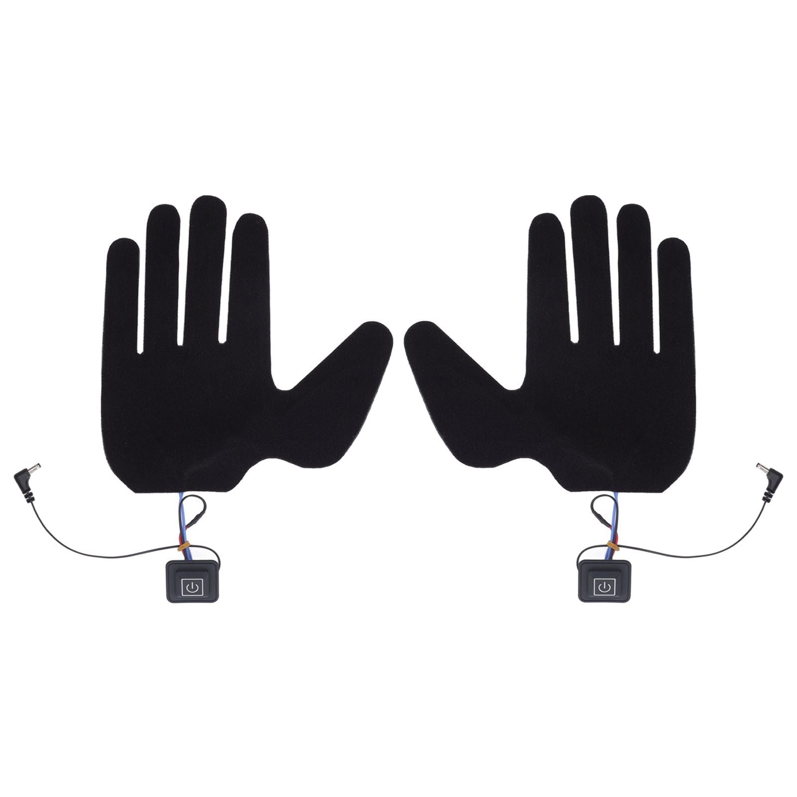 2Pcs Electric Heating Gloves Pads 5 Finger Glove Heating Sheet with 3 Adjuatable Gears for Skiing Cycling