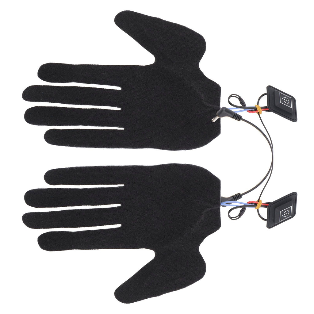 2Pcs Electric Heating Gloves Pads 5 Finger Glove Heating Sheet with 3 Adjuatable Gears for Skiing Cycling