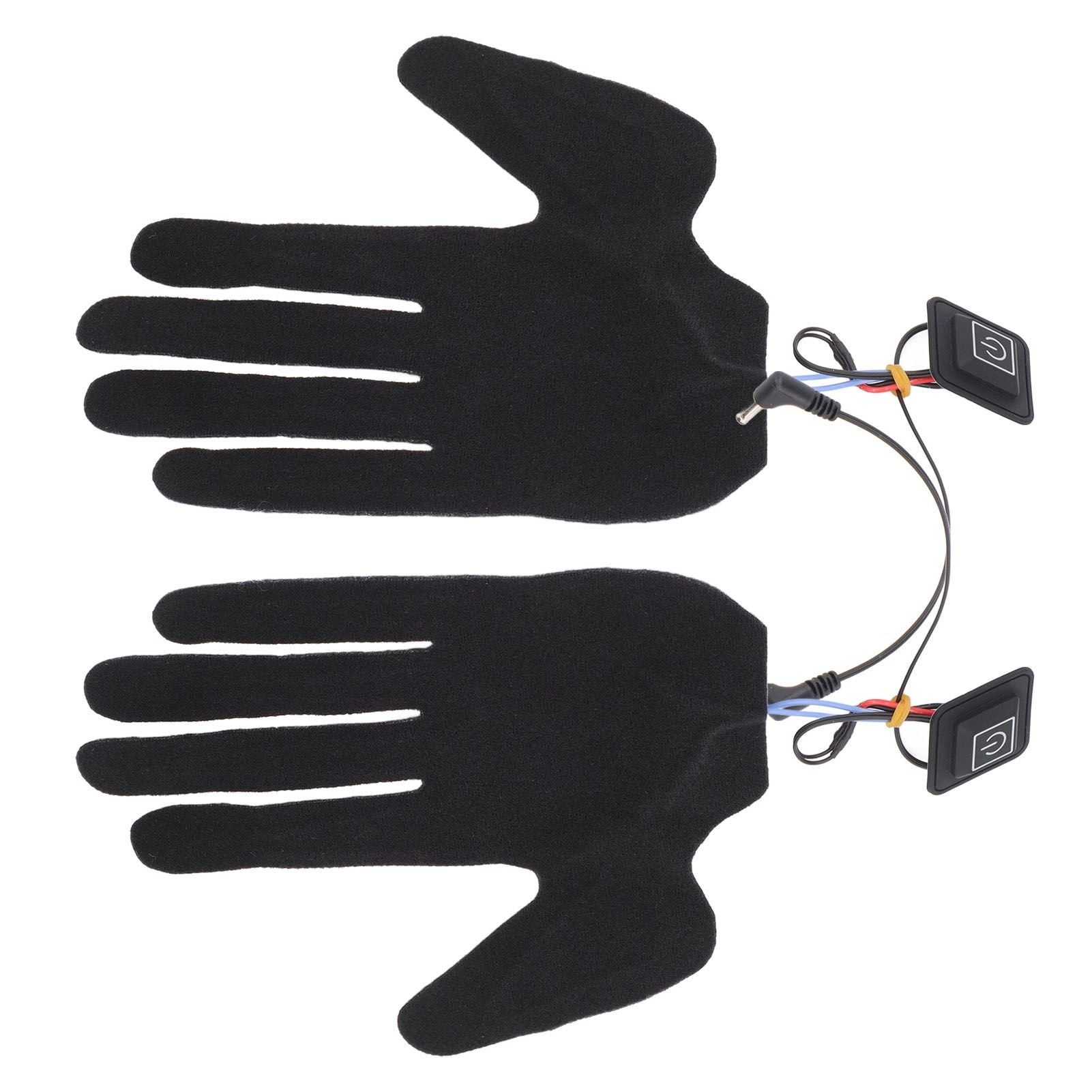 2Pcs Electric Heating Gloves Pads 5 Finger Glove Heating Sheet with 3 Adjuatable Gears for Skiing Cycling