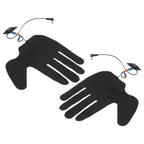 2Pcs Electric Heating Gloves Pads 5 Finger Glove Heating Sheet with 3 Adjuatable Gears for Skiing Cycling