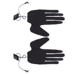 2Pcs Electric Heating Gloves Pads 5 Finger Glove Heating Sheet with 3 Adjuatable Gears for Skiing Cycling