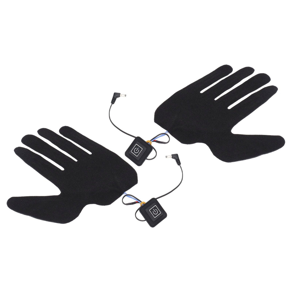 2Pcs Electric Heating Gloves Pads 5 Finger Glove Heating Sheet with 3 Adjuatable Gears for Skiing Cycling