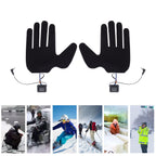 2Pcs Electric Heating Gloves Pads 5 Finger Glove Heating Sheet with 3 Adjuatable Gears for Skiing Cycling
