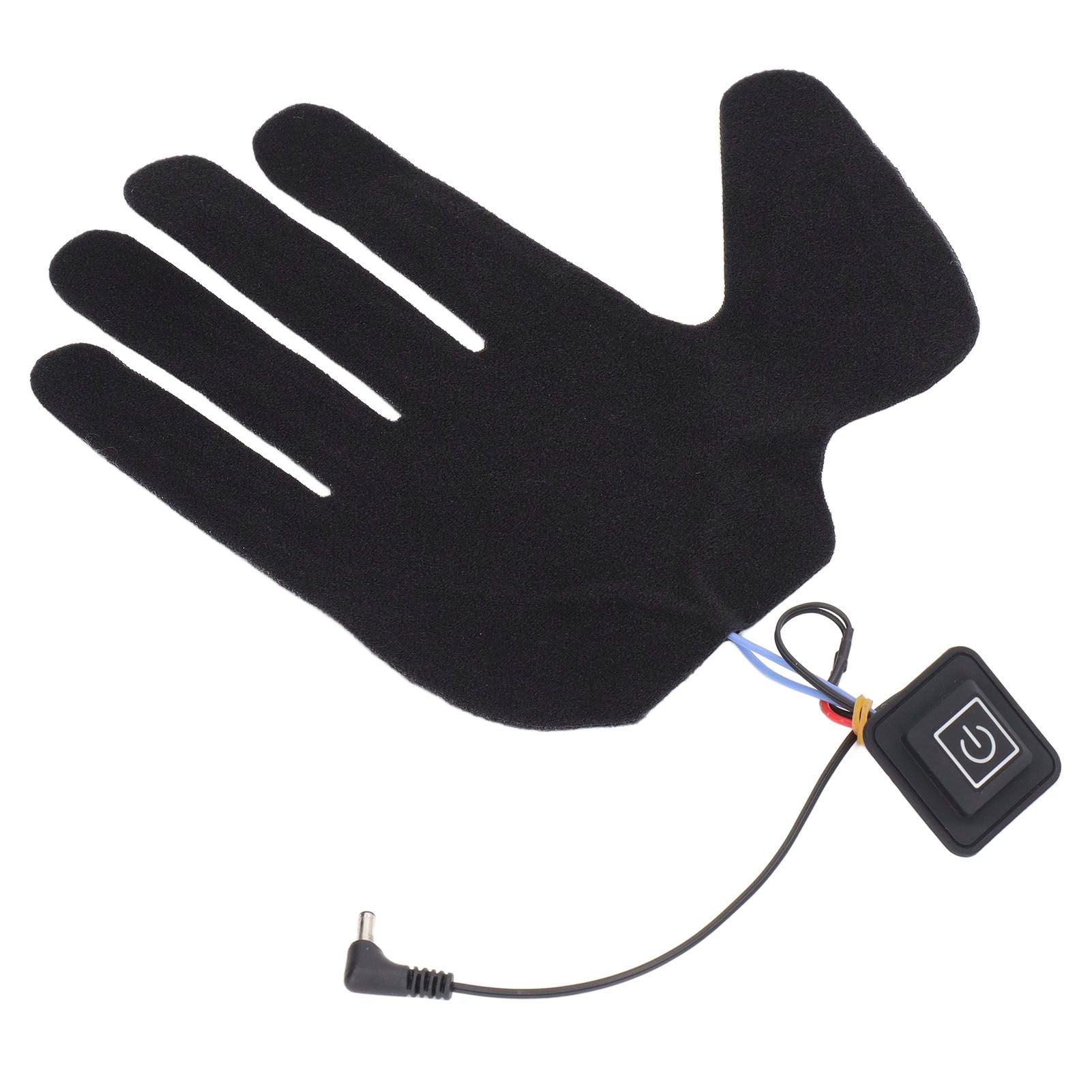 2Pcs Electric Heating Gloves Pads 5 Finger Glove Heating Sheet with 3 Adjuatable Gears for Skiing Cycling