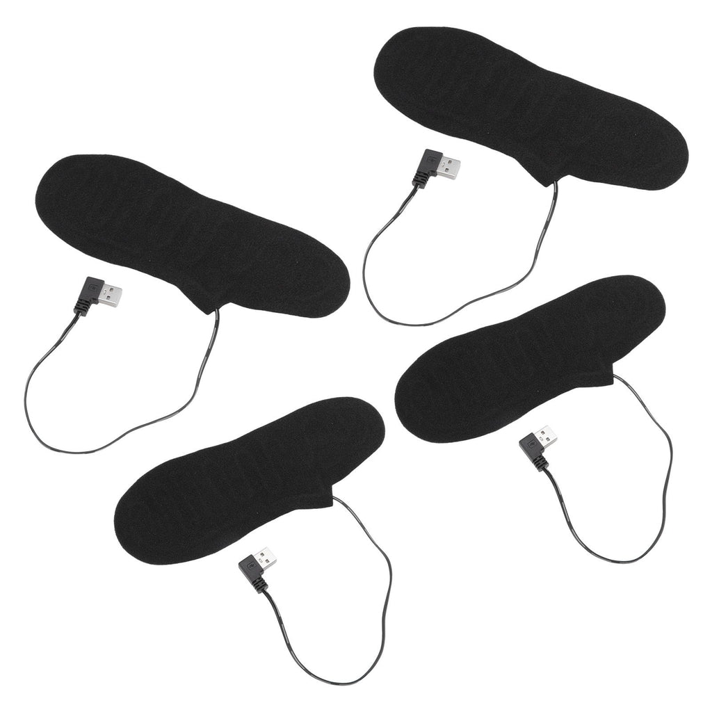 4 Pcs Electric Heated Insoles Foot Warmers USB Rechargeable High Temperature for Winter Outdoor Activities