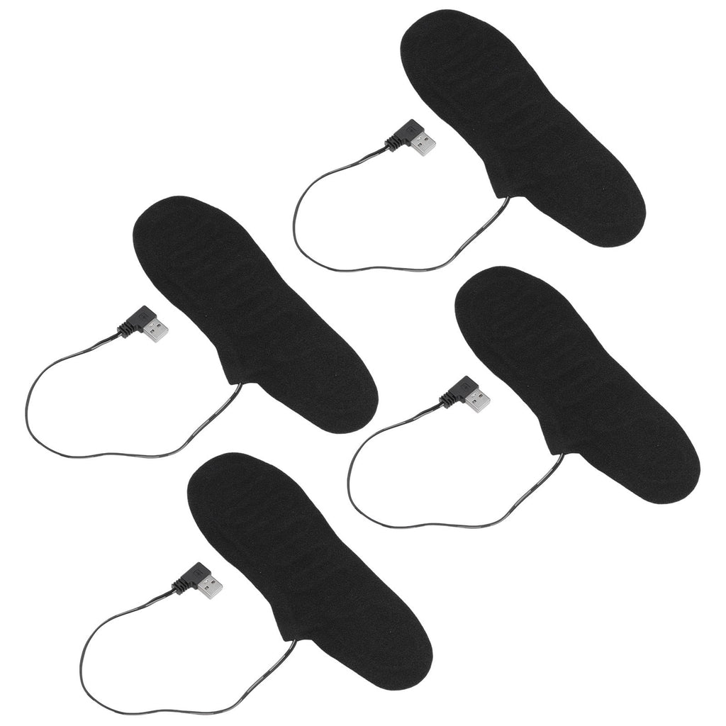 4 Pcs Electric Heated Insoles Foot Warmers USB Rechargeable High Temperature for Winter Outdoor Activities