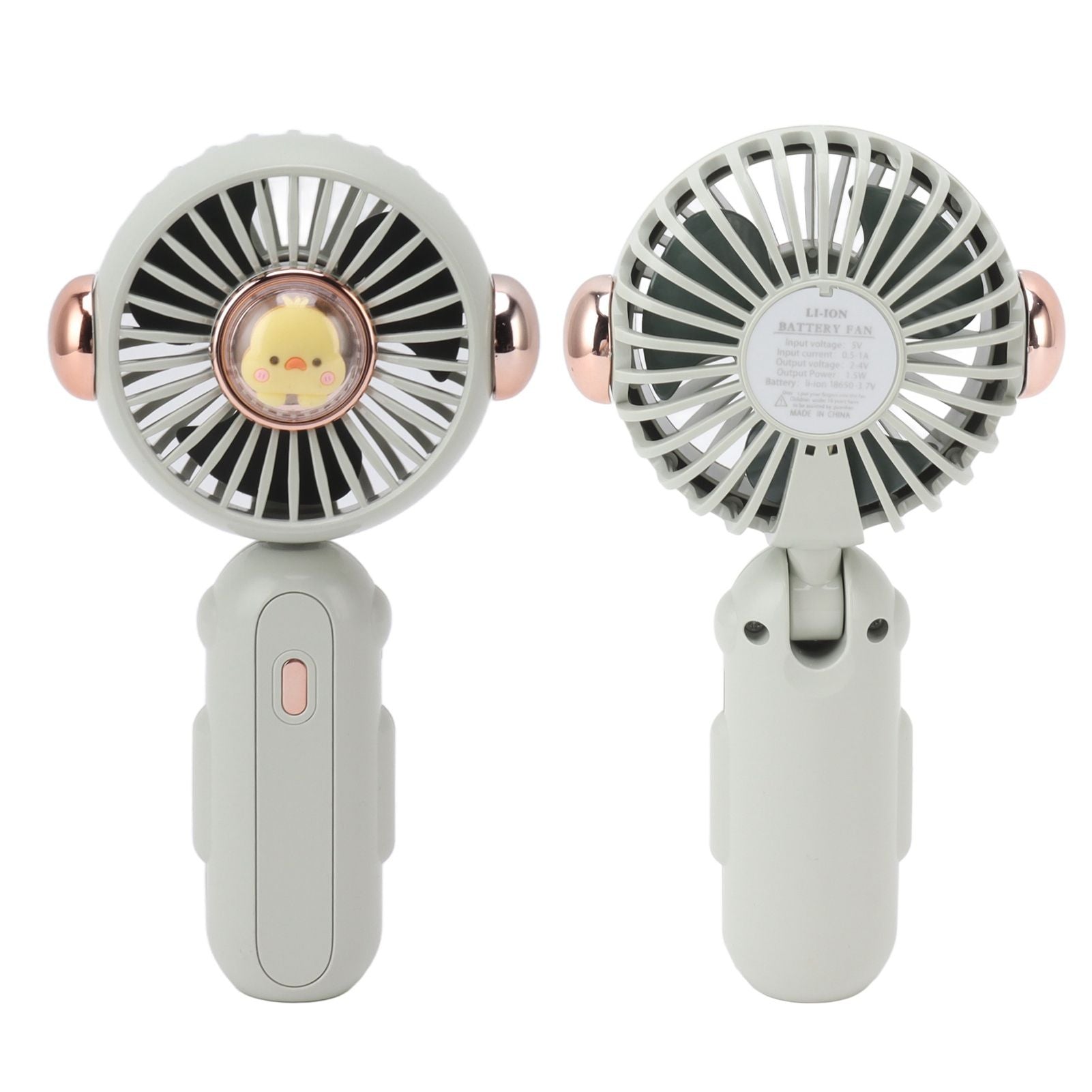 Foldable Mini Fan Cute Lightweight 900mAh Adjustable Low Noise Handheld Fan for Summer Green