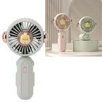 Foldable Mini Fan Cute Lightweight 900mAh Adjustable Low Noise Handheld Fan for Summer Green