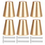 6 Sets Gold Drawer Handle Space Aluminum European Style Handle Furniture Replacement PartsRound Single Hole