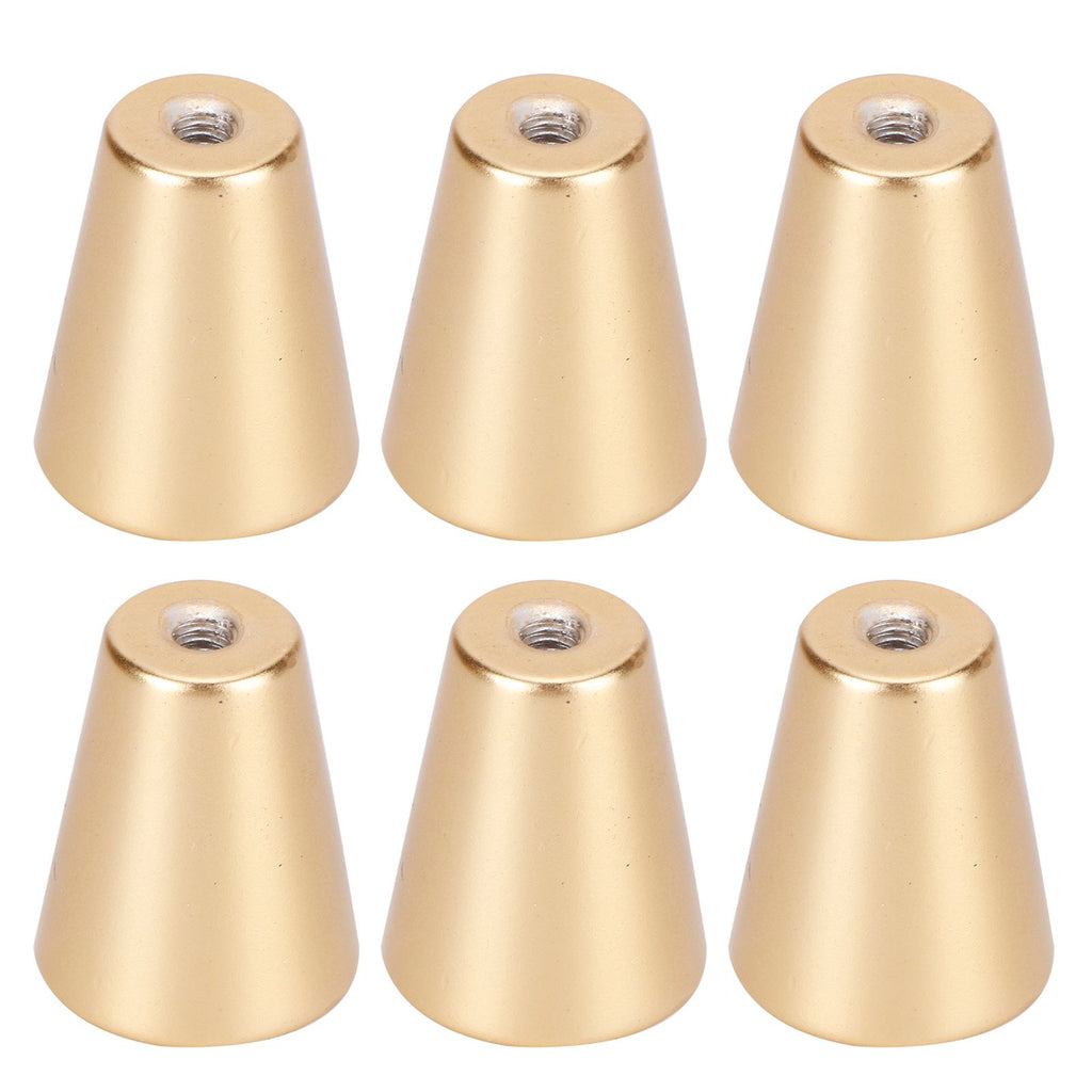 6 Sets Gold Drawer Handle Space Aluminum European Style Handle Furniture Replacement PartsRound Single Hole