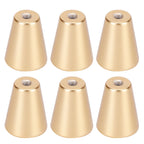 6 Sets Gold Drawer Handle Space Aluminum European Style Handle Furniture Replacement PartsRound Single Hole
