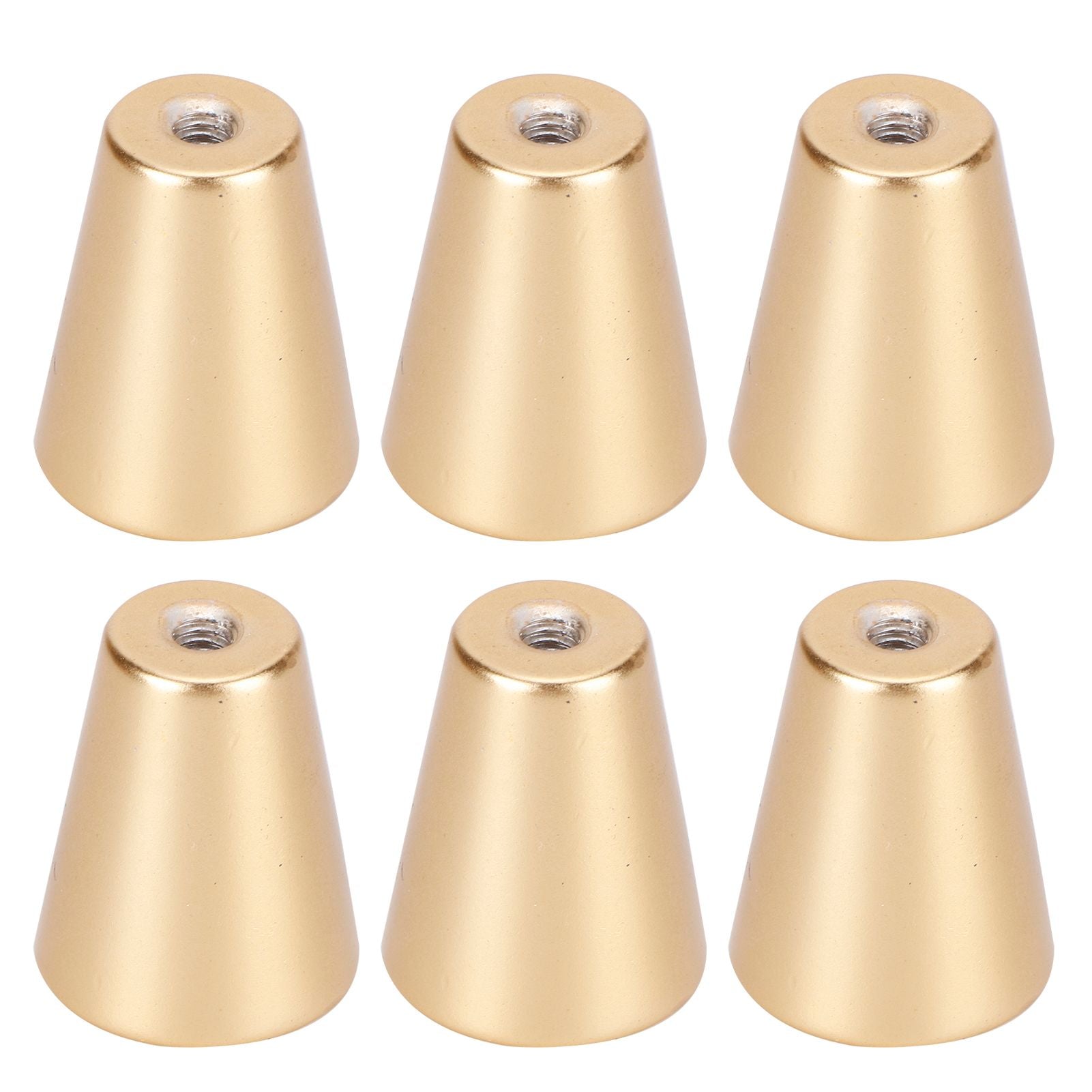 6 Sets Gold Drawer Handle Space Aluminum European Style Handle Furniture Replacement PartsRound Single Hole