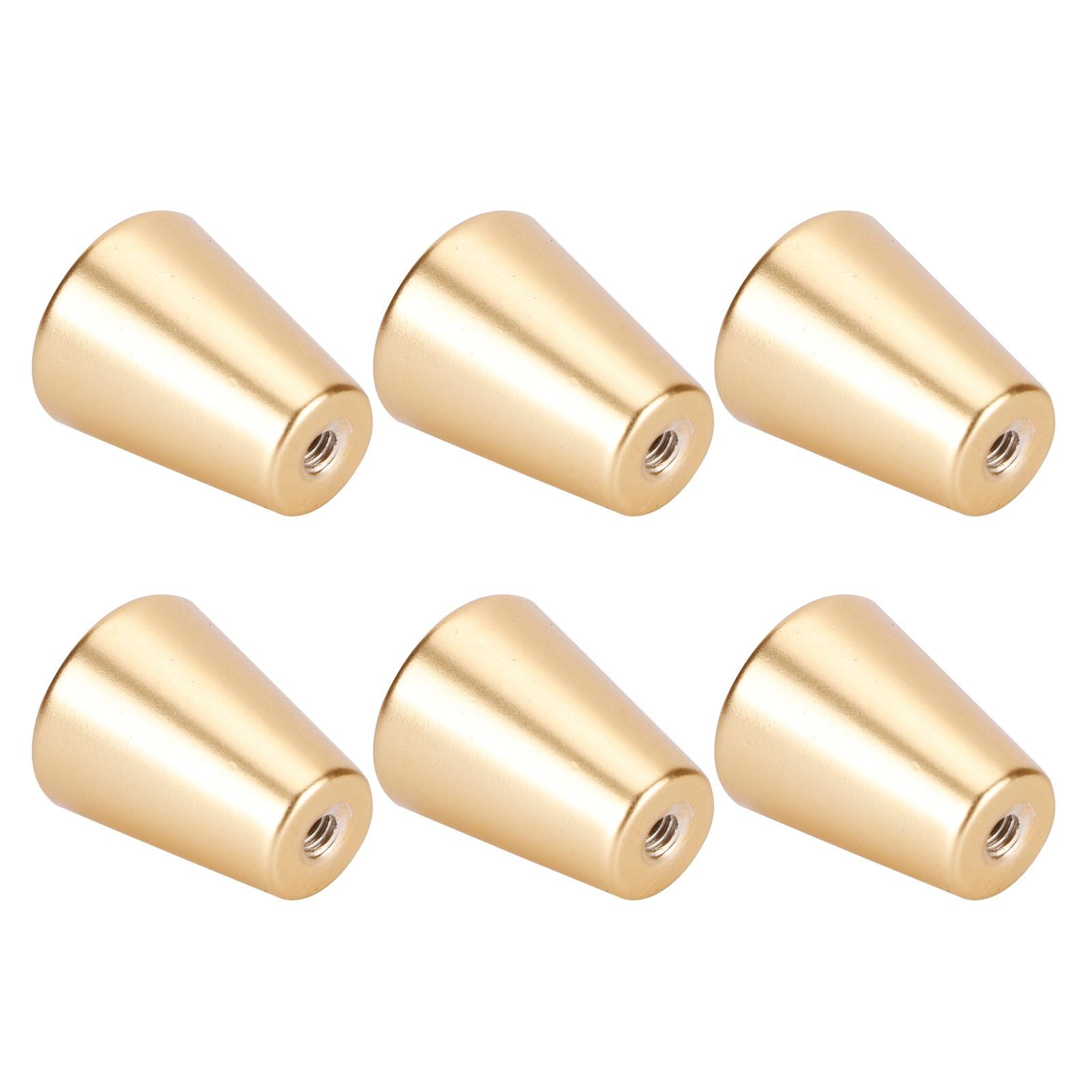 6 Sets Gold Drawer Handle Space Aluminum European Style Handle Furniture Replacement PartsRound Single Hole