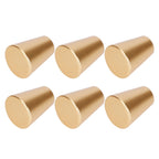 6 Sets Gold Drawer Handle Space Aluminum European Style Handle Furniture Replacement PartsRound Single Hole