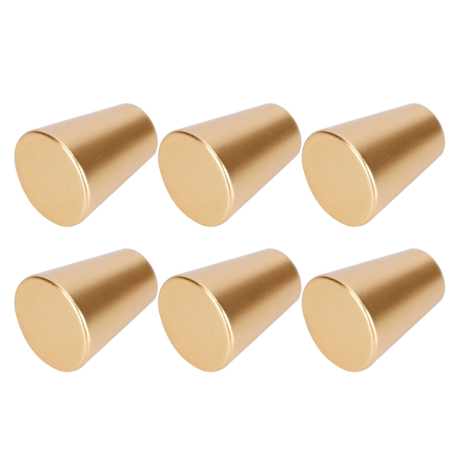 6 Sets Gold Drawer Handle Space Aluminum European Style Handle Furniture Replacement PartsRound Single Hole