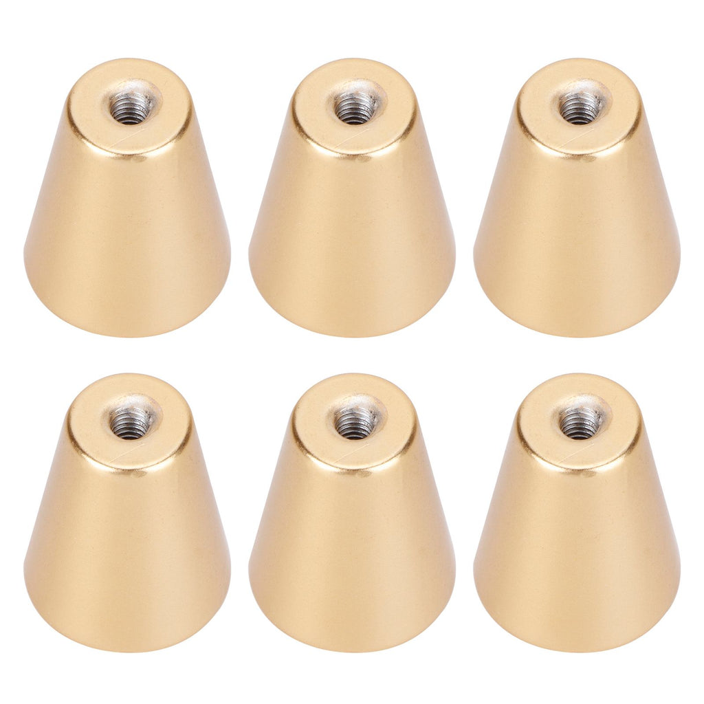 6 Sets Gold Drawer Handle Space Aluminum European Style Handle Furniture Replacement PartsRound Single Hole