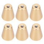 6 Sets Gold Drawer Handle Space Aluminum European Style Handle Furniture Replacement PartsRound Single Hole