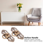 2 Sets 90mm Drawer Horizontal Handle Copper Antique Hollow Cabinet Handle Pull Furniture Parts