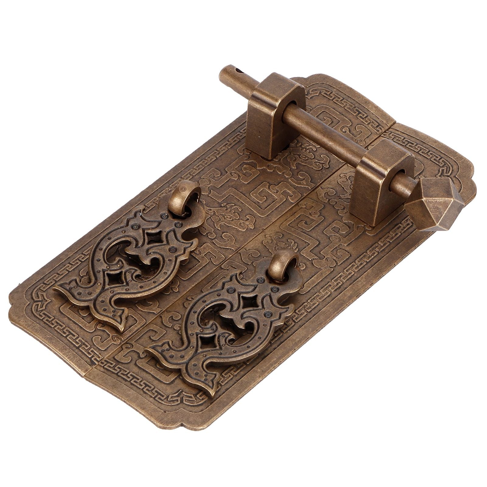 Door Handle Set Chinese Style Antique Copper Pull Handles Cabinet Wardrobe Accessory