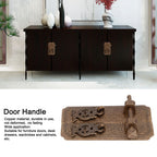Door Handle Set Chinese Style Antique Copper Pull Handles Cabinet Wardrobe Accessory