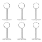 6Pcs Flanged Socket Stainless Steel Curtain Rod Brackets Wardrobe Pole Holder Hardware Fitting(22 AllPass )