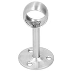 6Pcs Flanged Socket Stainless Steel Curtain Rod Brackets Wardrobe Pole Holder Hardware Fitting(22 AllPass )