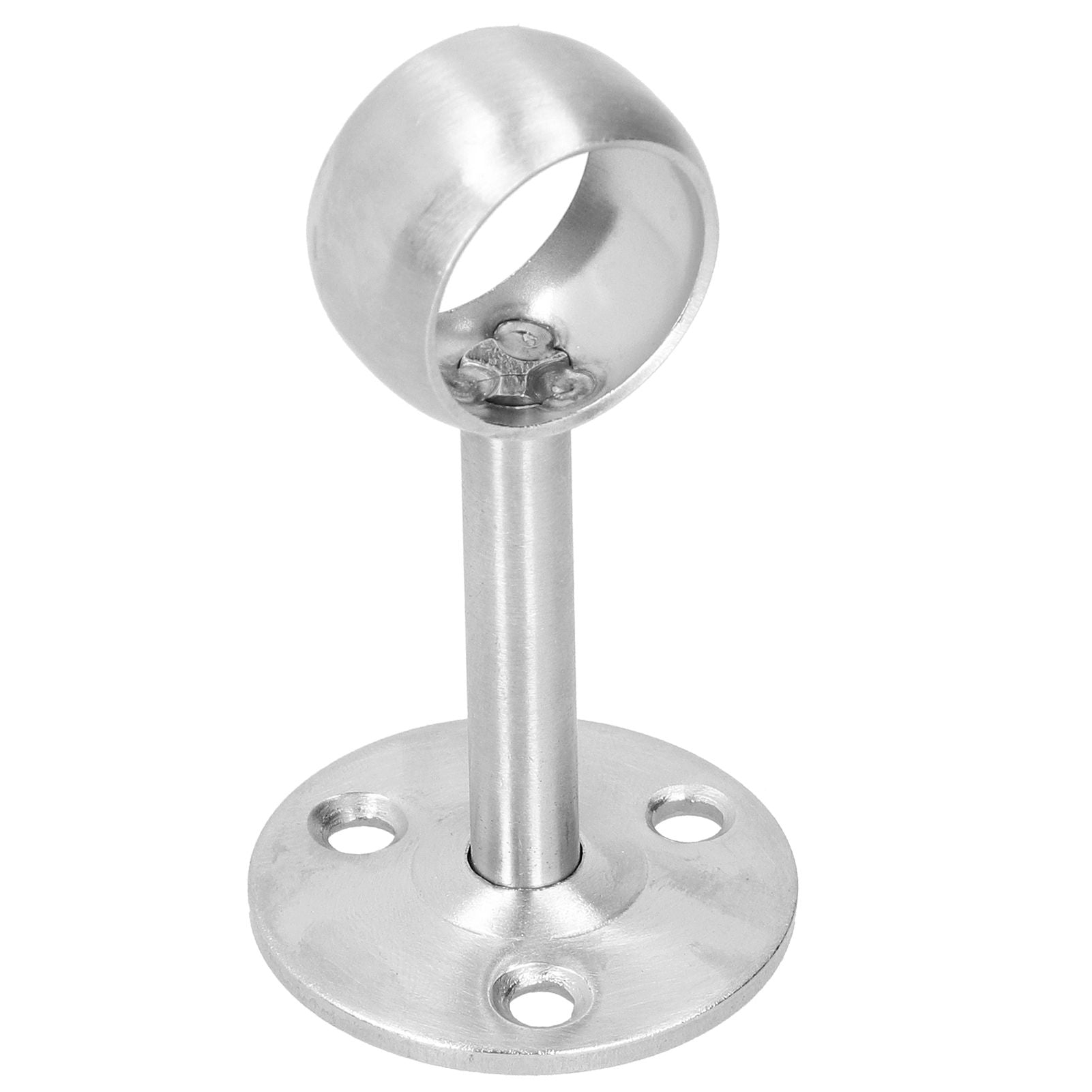 6Pcs Flanged Socket Stainless Steel Curtain Rod Brackets Wardrobe Pole Holder Hardware Fitting(22 AllPass )