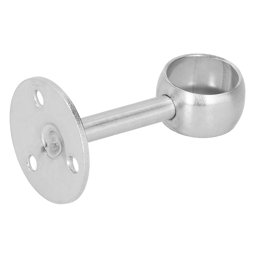 6Pcs Flanged Socket Stainless Steel Curtain Rod Brackets Wardrobe Pole Holder Hardware Fitting(22 AllPass )