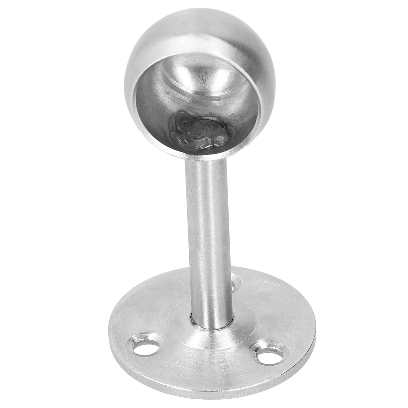 6Pcs Flanged Socket Stainless Steel Curtain Rod Brackets Wardrobe Pole Holder Hardware Fitting22 Half Pass