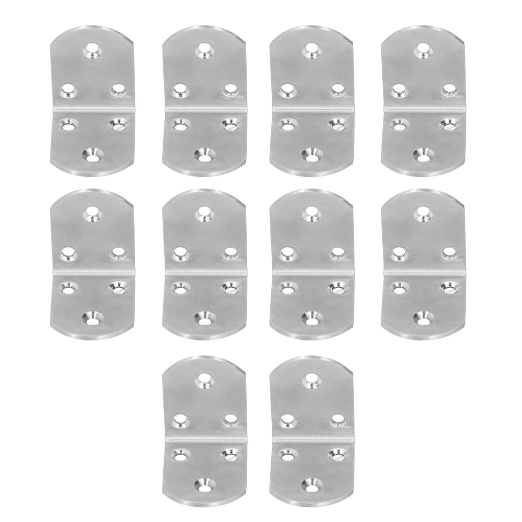 10Pcs Corner Brace Stainless Steel Thicken Right Angle Bracket Connector for Shelf FurnitureS