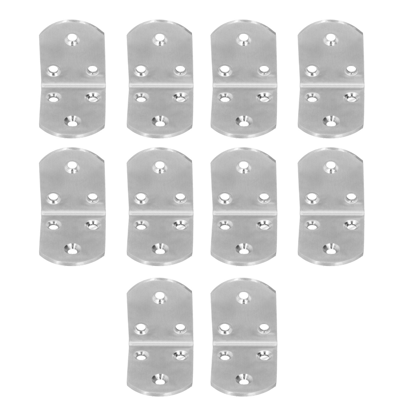 10Pcs Corner Brace Stainless Steel Thicken Right Angle Bracket Connector for Shelf FurnitureS