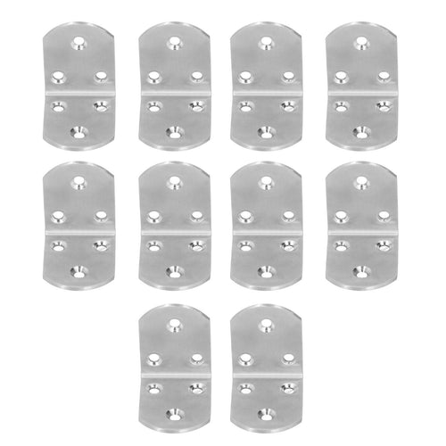 10Pcs Corner Brace Stainless Steel Thicken Right Angle Bracket Connector for Shelf FurnitureS