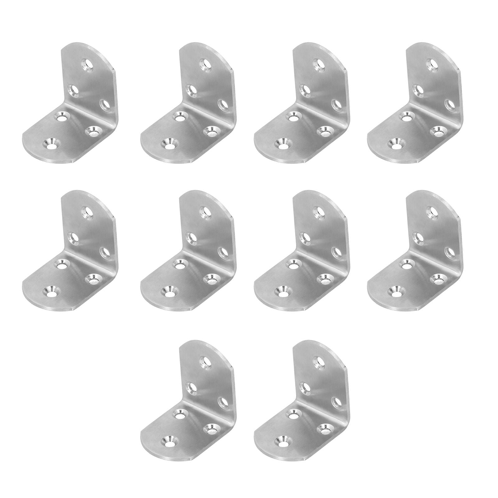 10Pcs Corner Brace Stainless Steel Thicken Right Angle Bracket Connector for Shelf FurnitureS