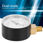 0-160psi 0-11bar Vacuum Pressure Gauge Manometer with Dual Scale for Water Oil Gas Liquid