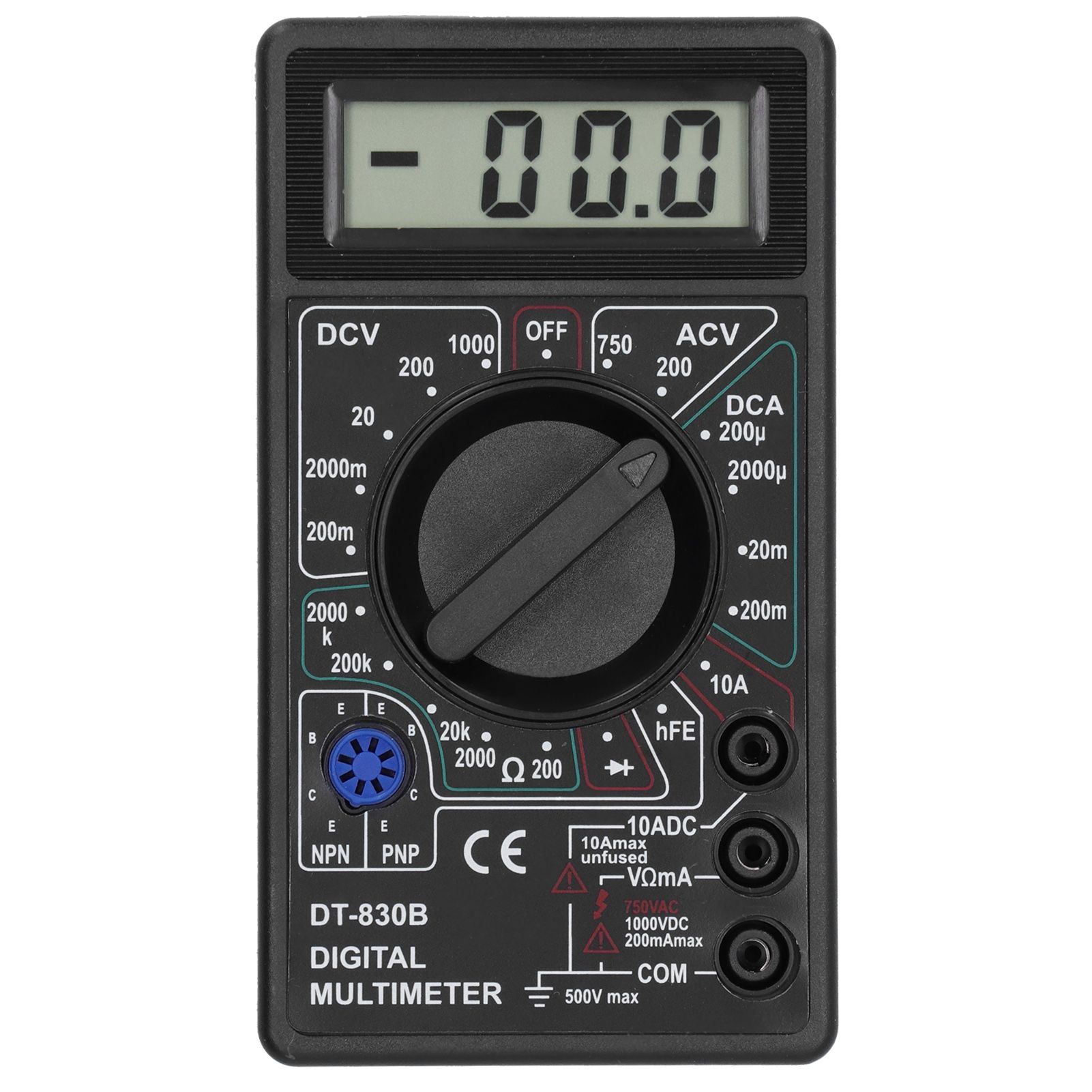DT830B Multimeter Portable LCD Digital Electronic Voltmeter Ammeter for Electrician