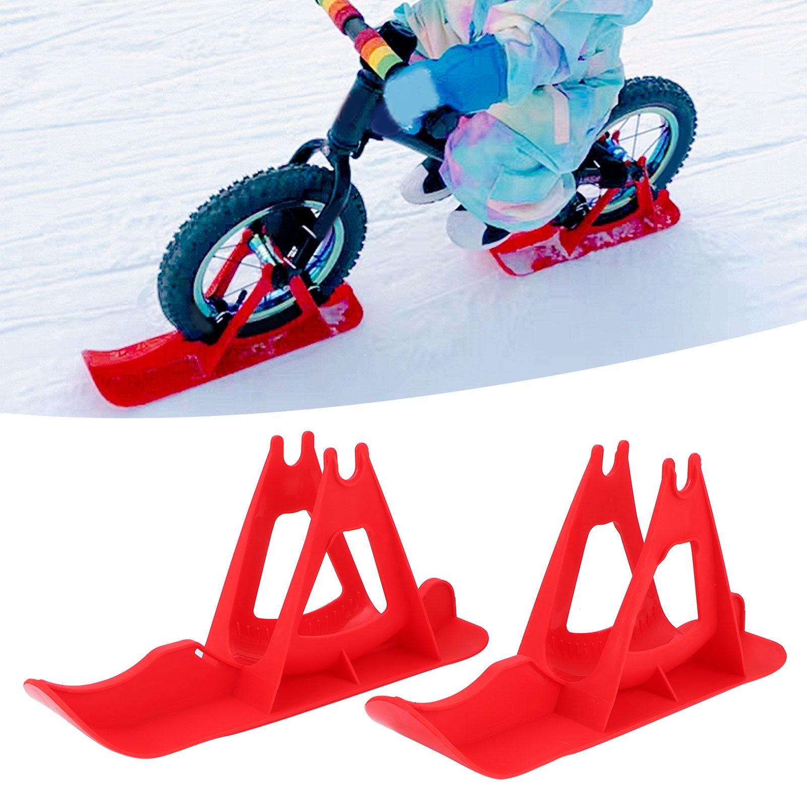 Children's Balanced Car Skis Kids Snowboard Sledge Balanced Scooter Board Ski PartsRed