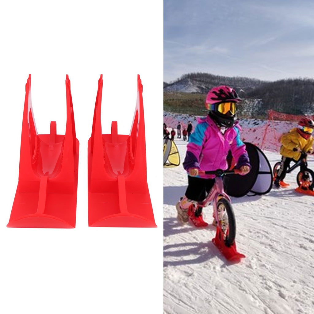 Children's Balanced Car Skis Kids Snowboard Sledge Balanced Scooter Board Ski PartsRed