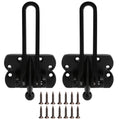 2Set Aluminum Alloy Antitheft Door Buckle Safety Chain Atype Bolt Anti Lock Insurance(black )
