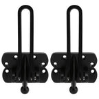 2Set Aluminum Alloy Antitheft Door Buckle Safety Chain Atype Bolt Anti Lock Insurance(black )