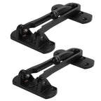 2Set Aluminum Alloy Antitheft Door Buckle Safety Chain Atype Bolt Anti Lock Insurance(black )